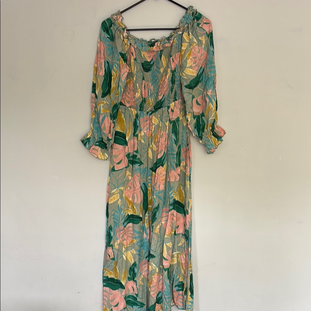 To my lovers Floral Multicolor large Maxi Dress